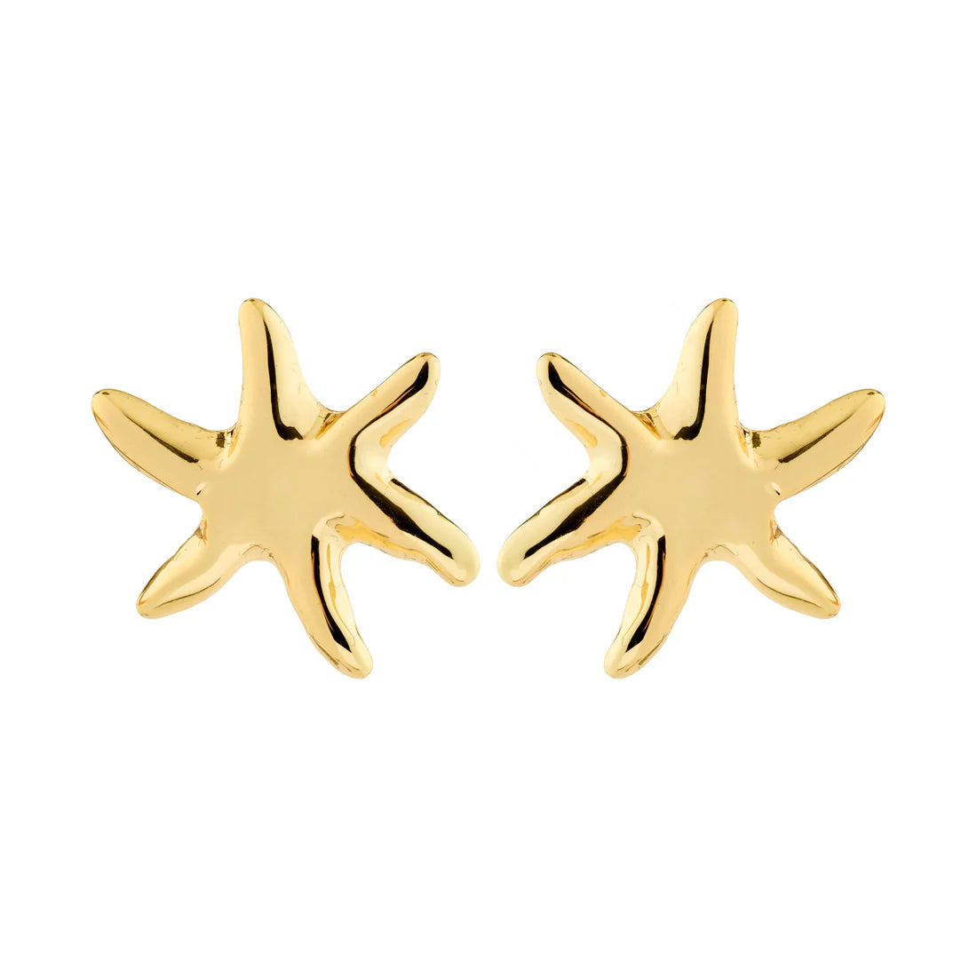 Prism Gold Plated Starfish Earrings
