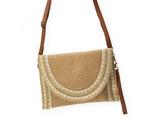 Tan Natural Raffia Bag