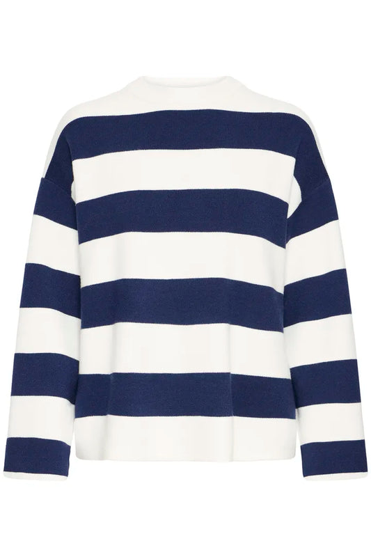 Otari Navy & White Stripe Jumper