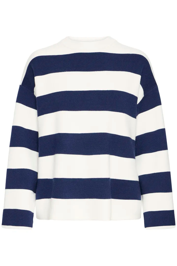 Otari Navy & White Stripe Jumper