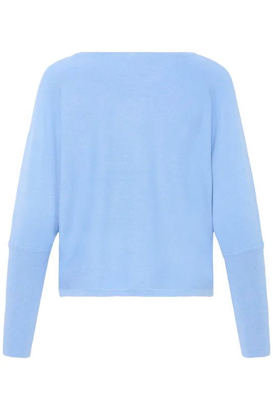 Light Blue Morla Batwing Plain Jumper