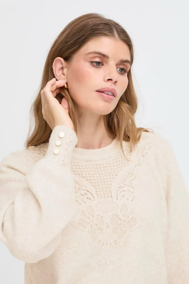 Ellen Cream Embroidered Jumper
