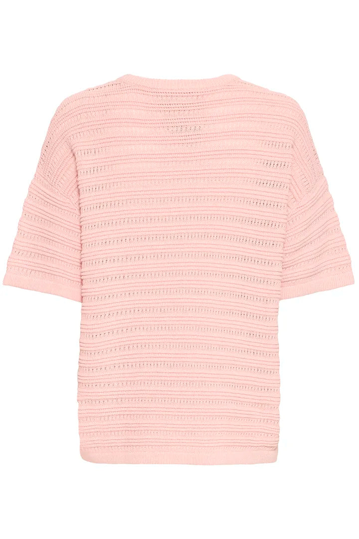 Pale Pink Ribbed Jumper