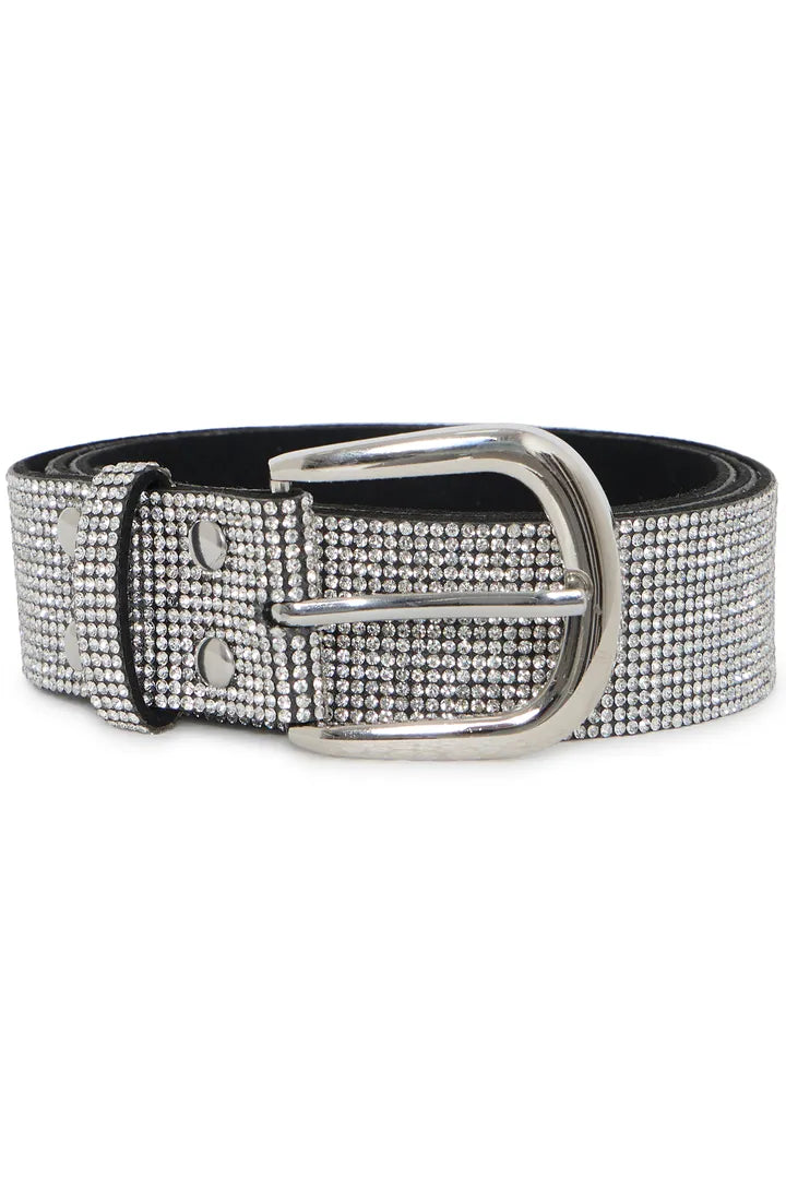 Silver Diamante Sparkle Villi Belt