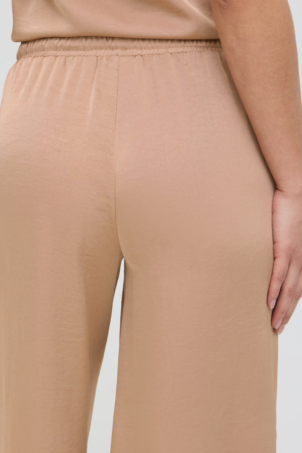 Wide Leg Satin Trousers