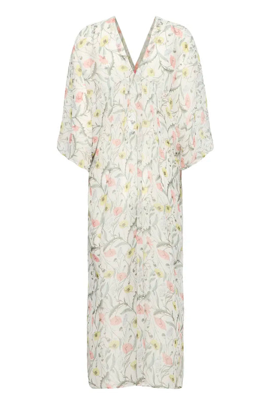 Pink Floral Patterned Natala Kaftan