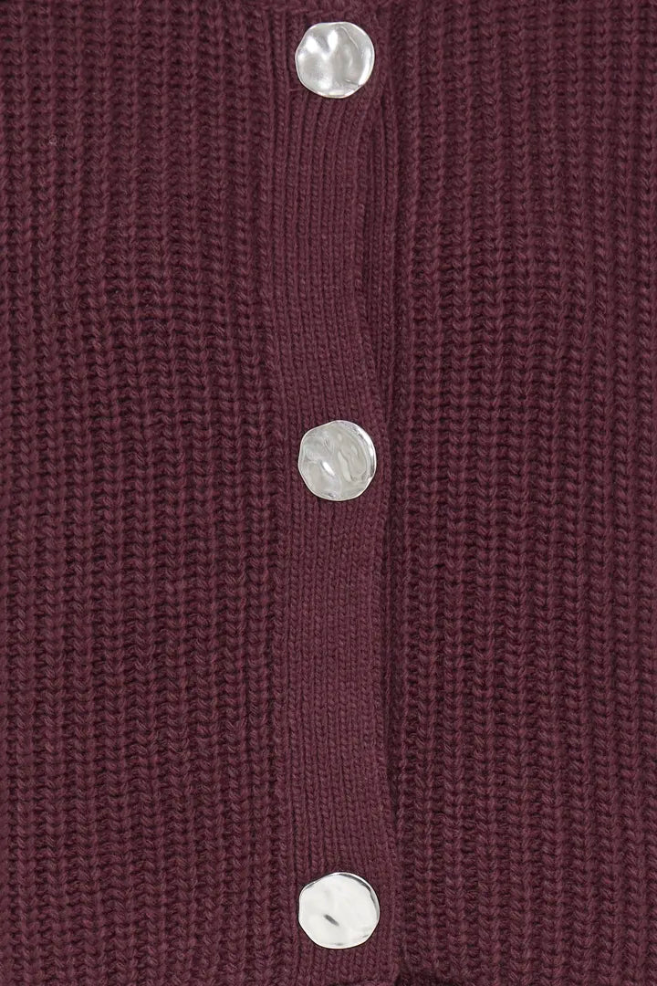 Norma Fig Button Knitted Waistcoat