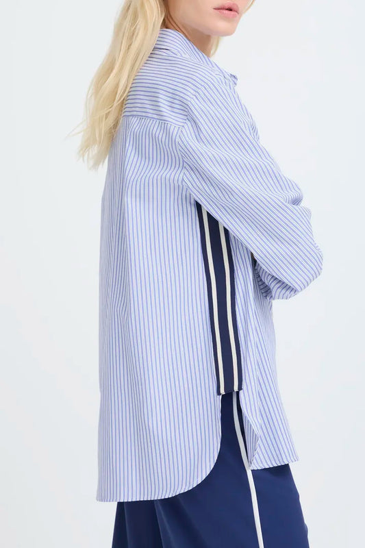 Hanio Blue Stripe Tape Shirt