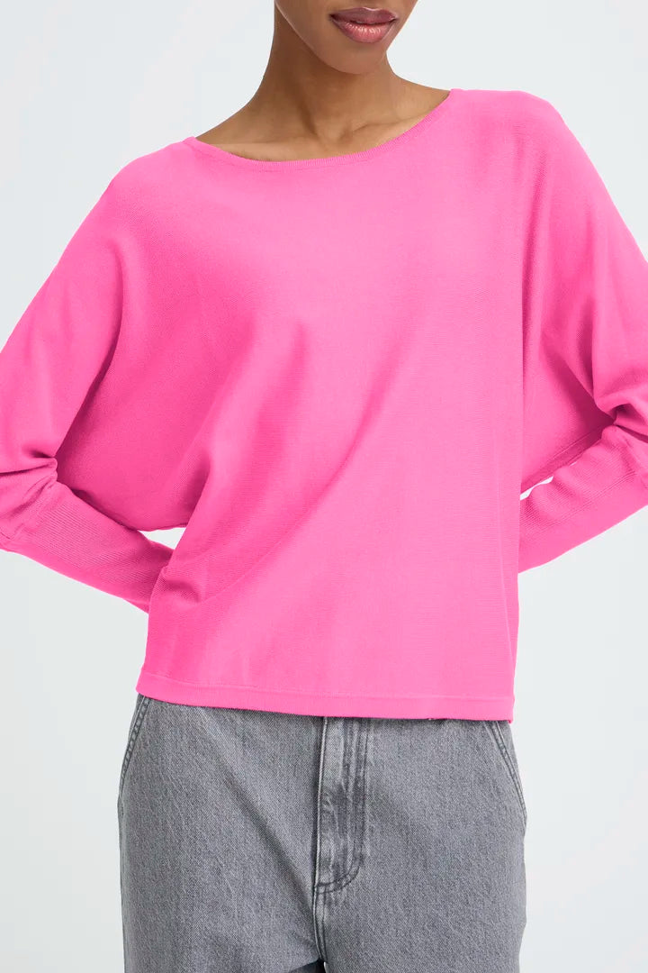 Pink Morla Batwing Plain Jumper