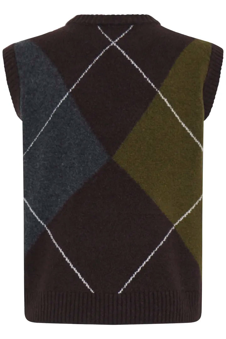 Milla Argyle Slipover Top