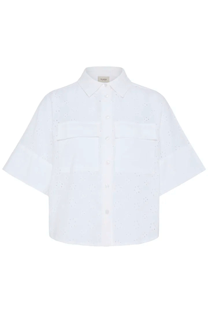 White Blair Broderie Anglaise Shirt