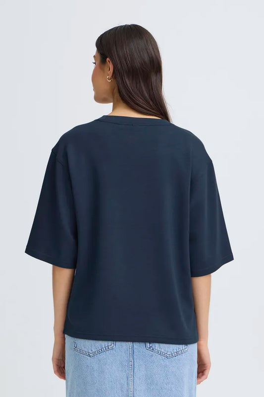 Navy Aurora Short Sleeved Sweatshirt