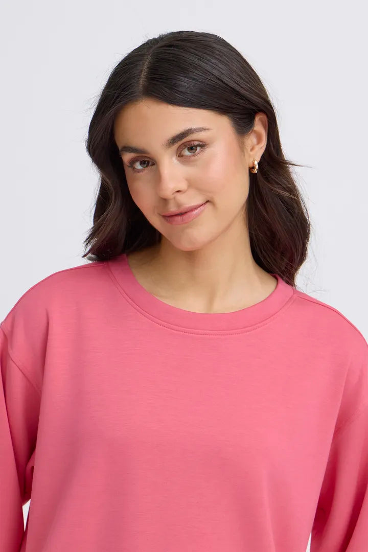 Pink Aurora Short Sleeved Sweatshirt