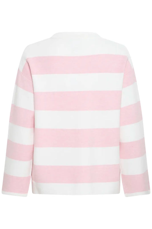 Otari Pink & White Stripe Jumper
