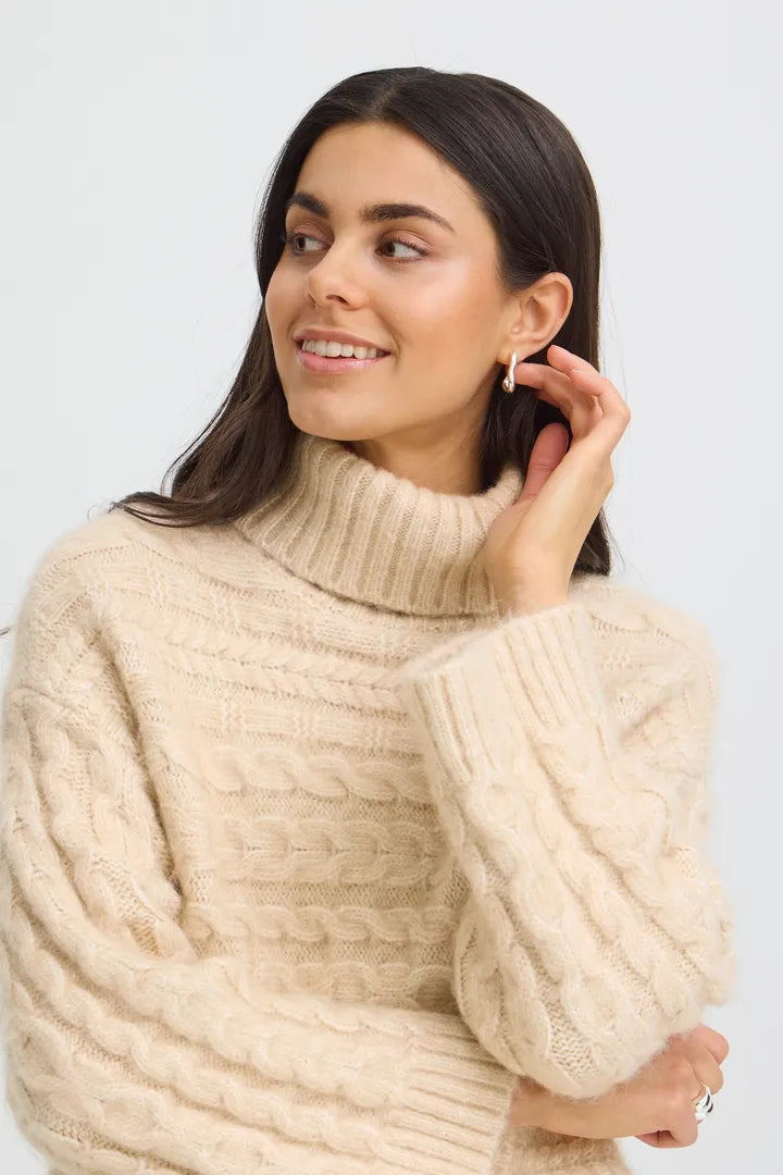 Cream Sasha Cableknit Jumper