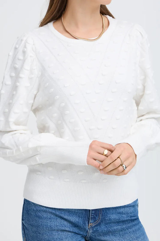 White Manina Structure Jumper