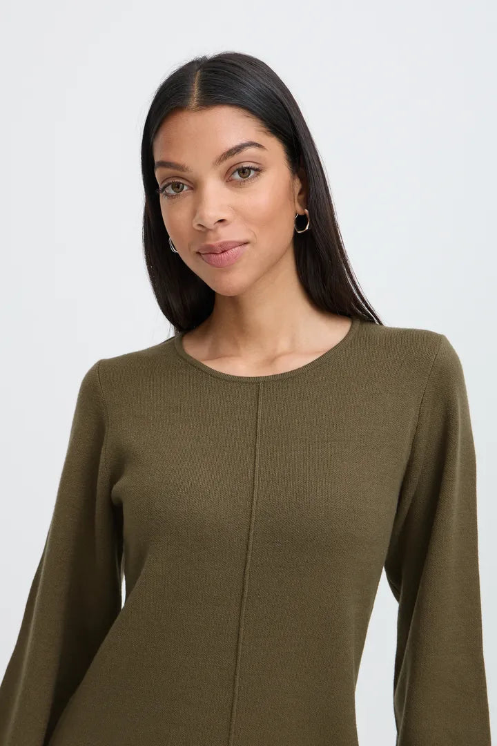 Khaki Otari Jumper Dress