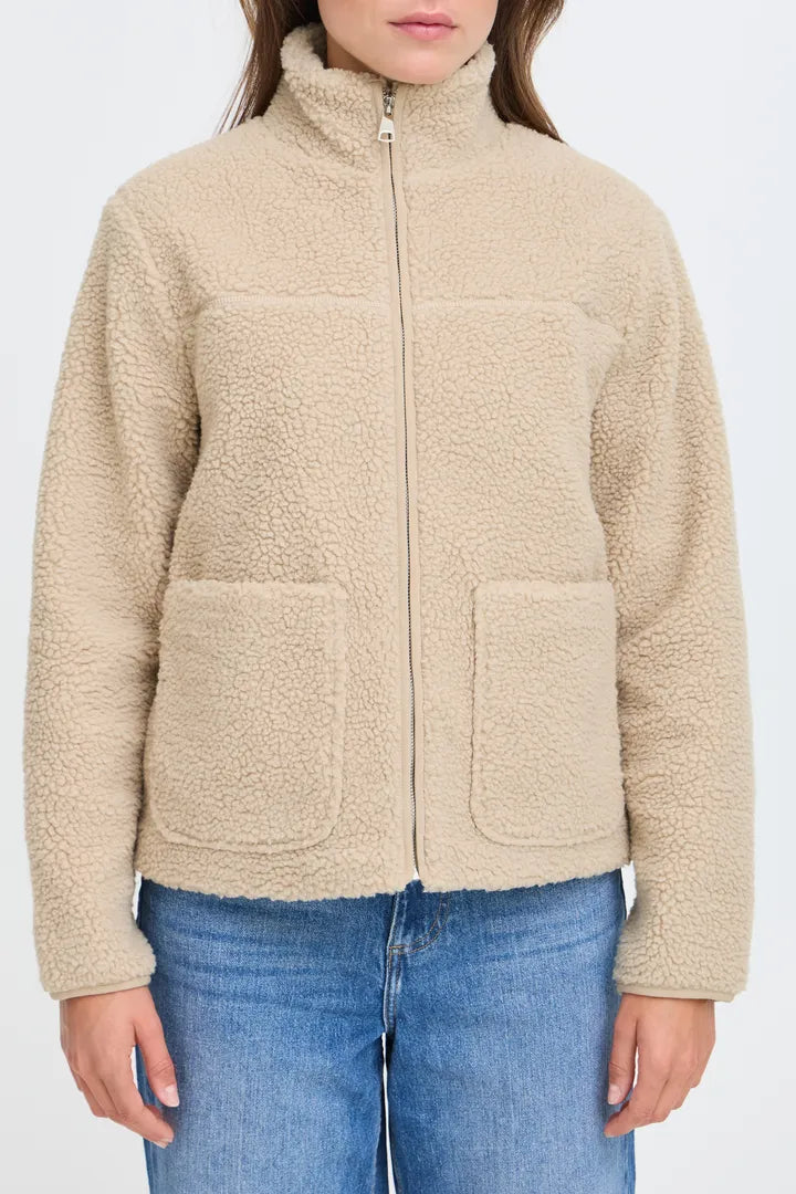 Oatmeal Teddy Fleece Alea Jacket