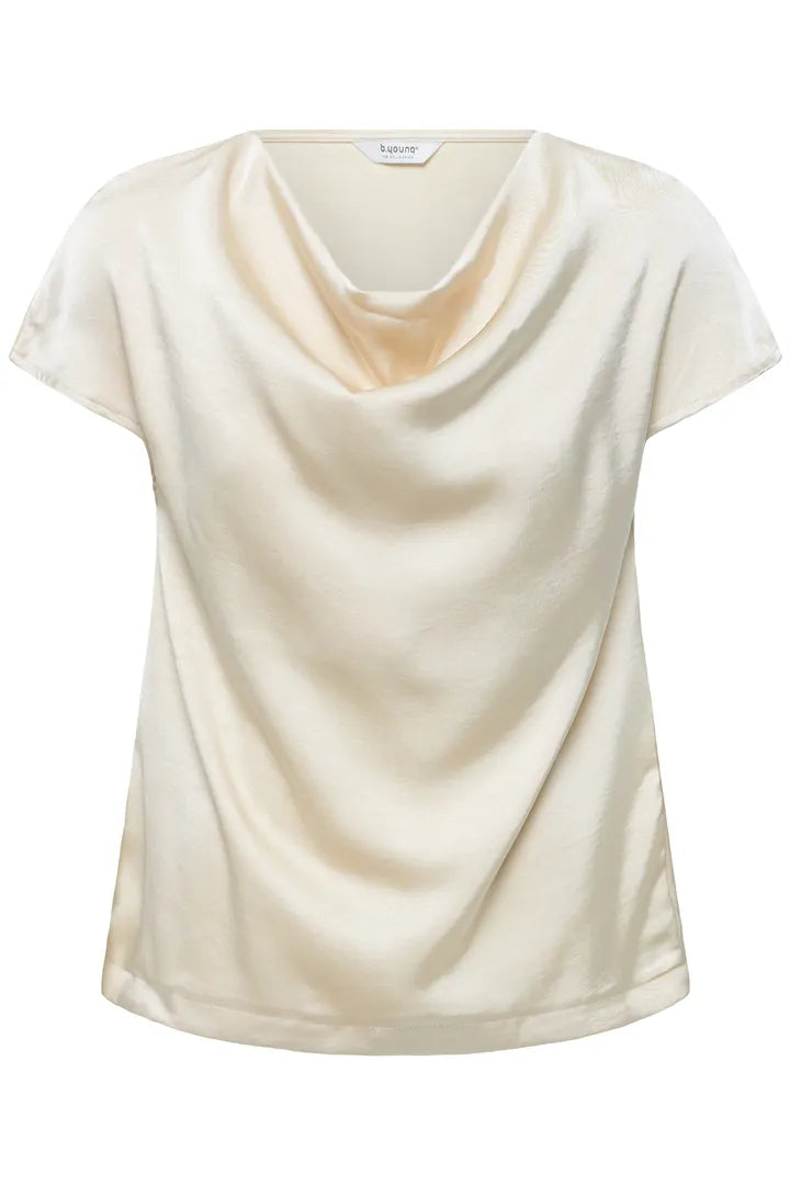 Cream Yisa Cowl Neck Blouse