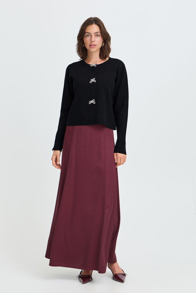 Black Diamante Bow Cardigan