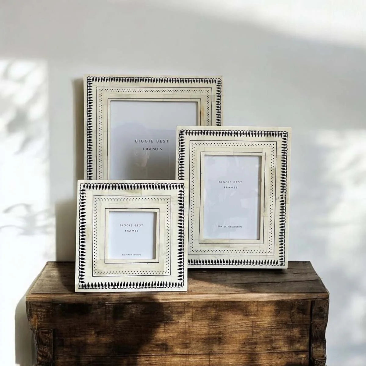 Biggie Best Ivory & Black 4x4 Picture Frame
