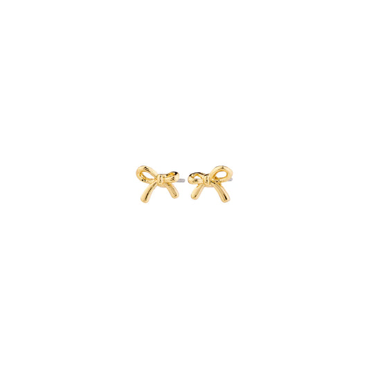 Lysandra Gold Plated Bow Earrings