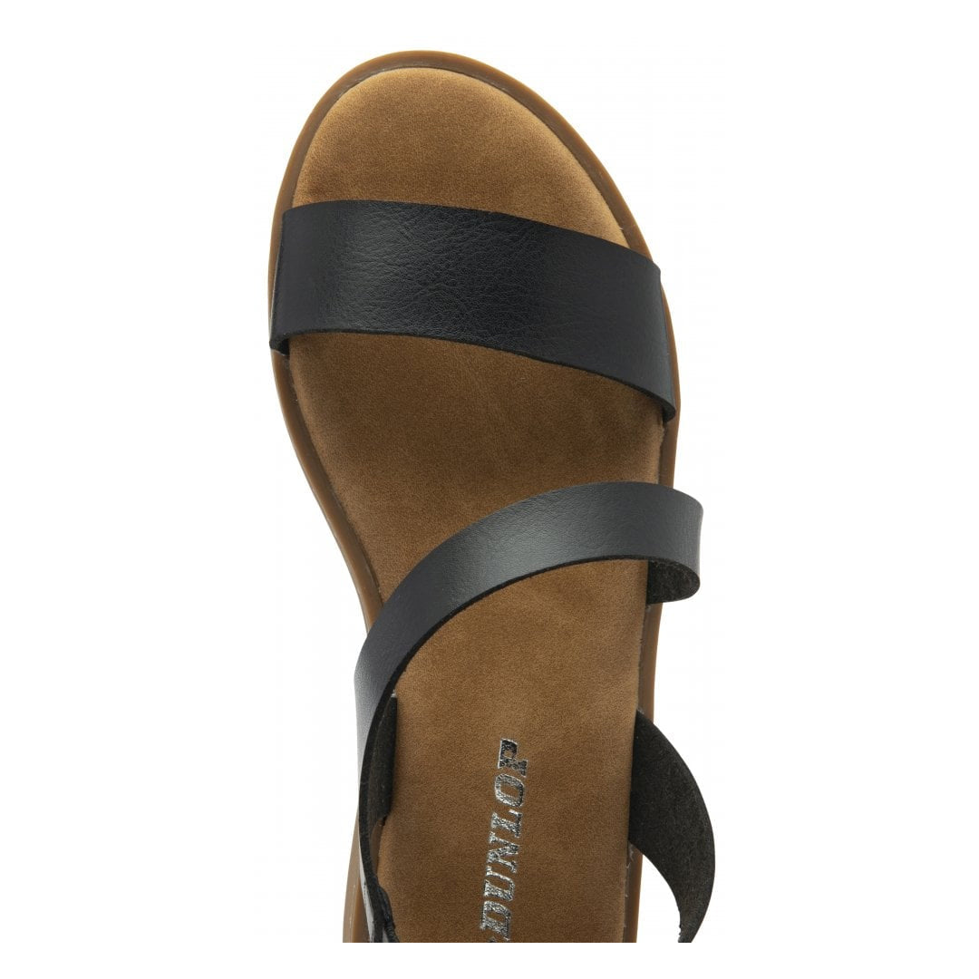 Black Willis Open-Toe Slip-On Sandals | Dunlop
