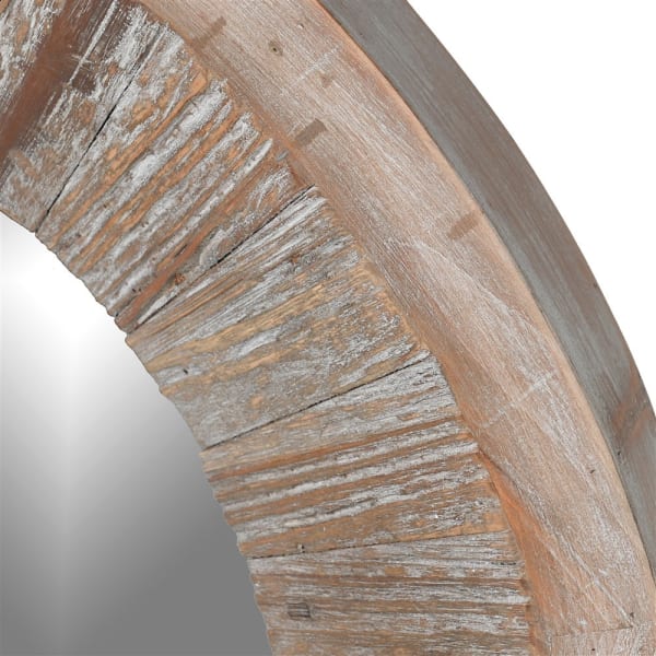 Medium Round Wooden Mirror