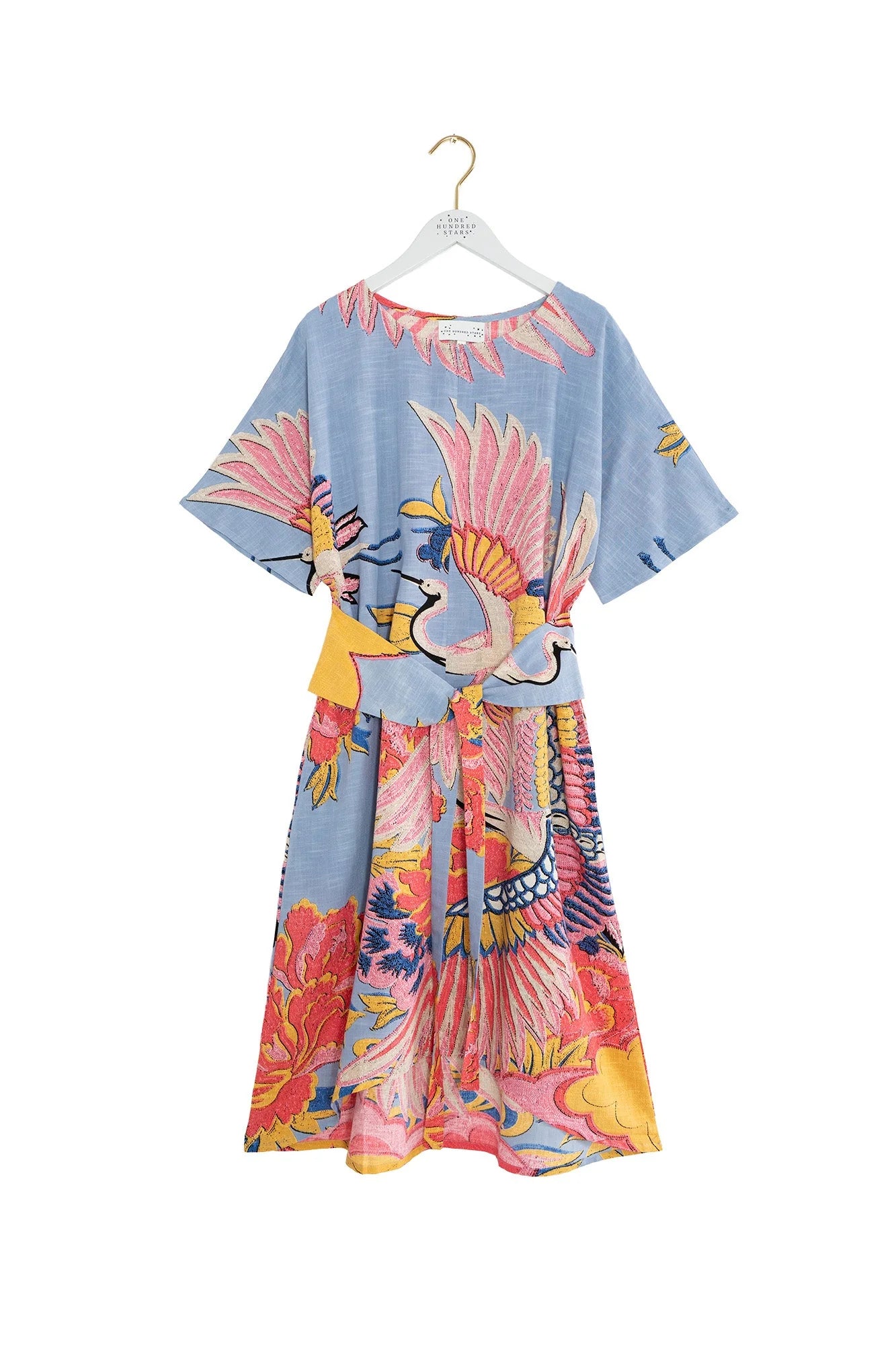 Crane Periwinkle Obi Dress