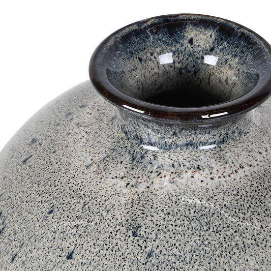 Lefkas Blue/Grey Glaze Vase