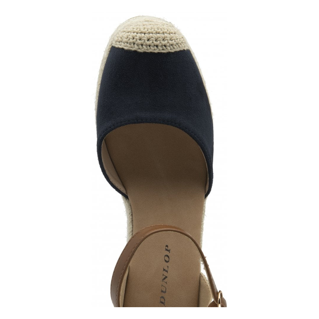 Navy Paloma Wedge Espadrille Sandals | Dunlop