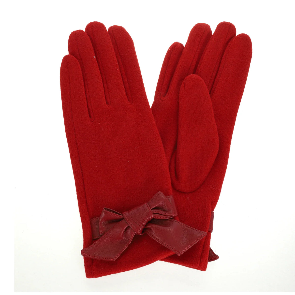 Red Bow Detail Gloves