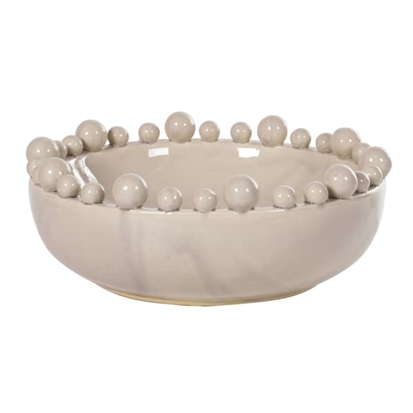 Decorative Cream Bobble Edged Bowl