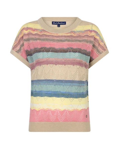 Jerry Multi Stripe Short Sleeved Top