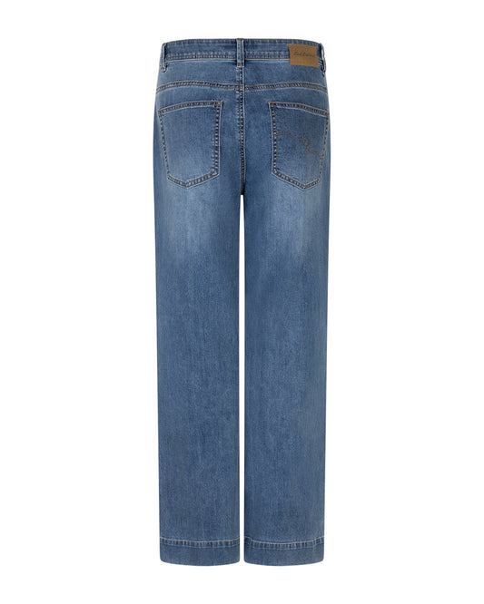 Colette Slanted Pocket Used Stone Jean