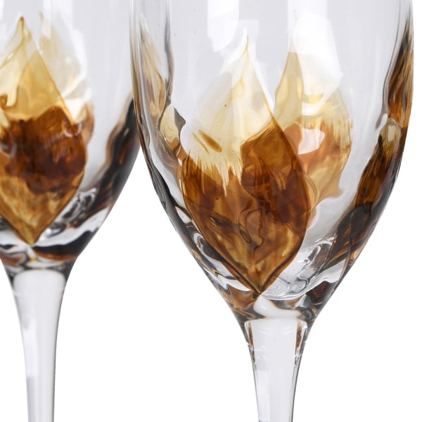 Set of 4 Petal Champagne Flutes