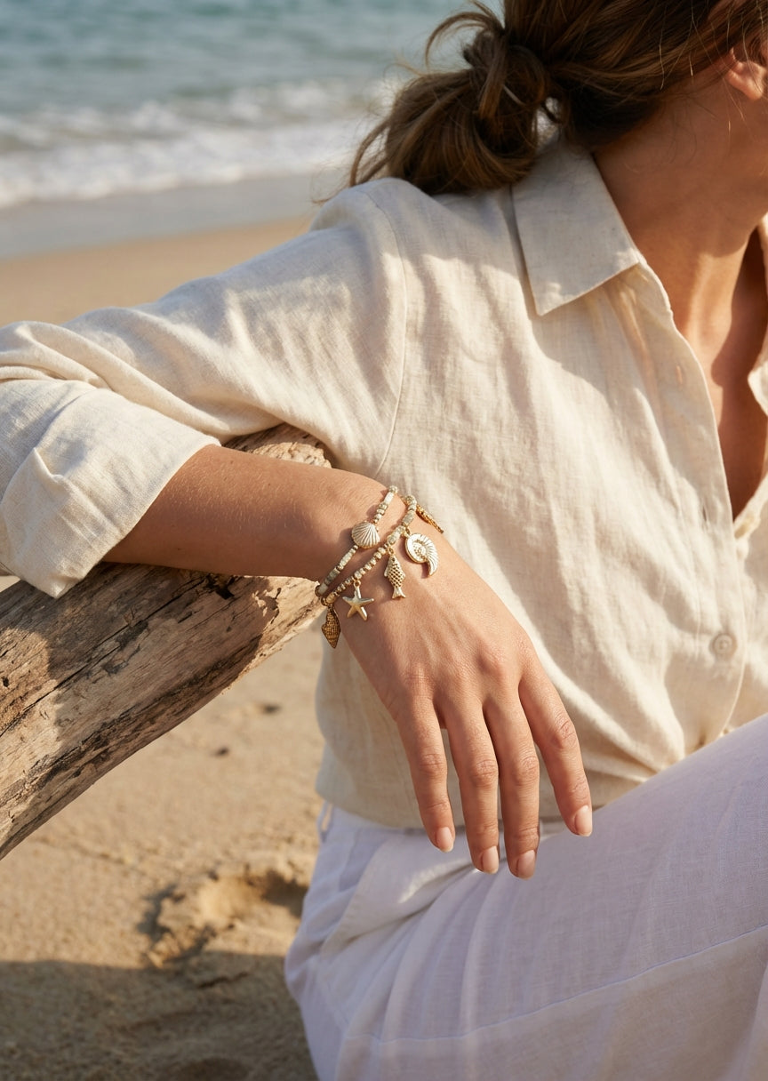 Envy Stacked boho beach‑charm bracelets