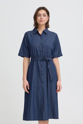Larissa Mid Blue Denim Cotton Dress