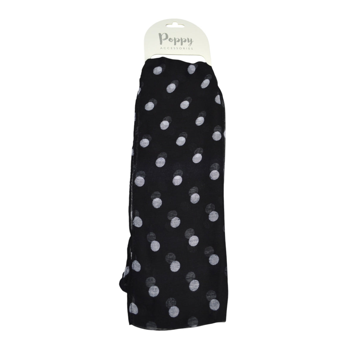 Black & White Polka Dot Scarf