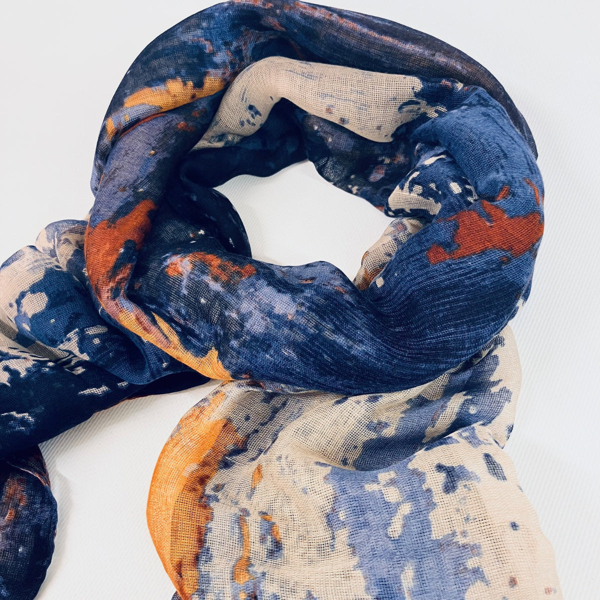 Blue & Mustard Multi Scarf