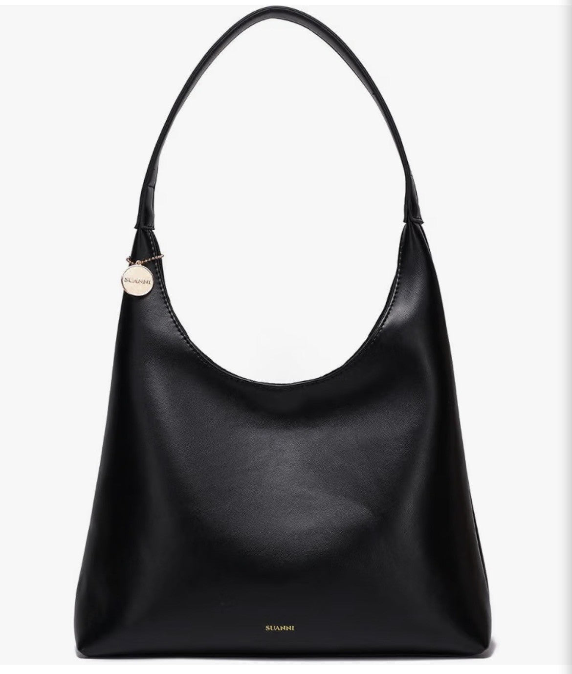Black Vegan Leather Tote Bag