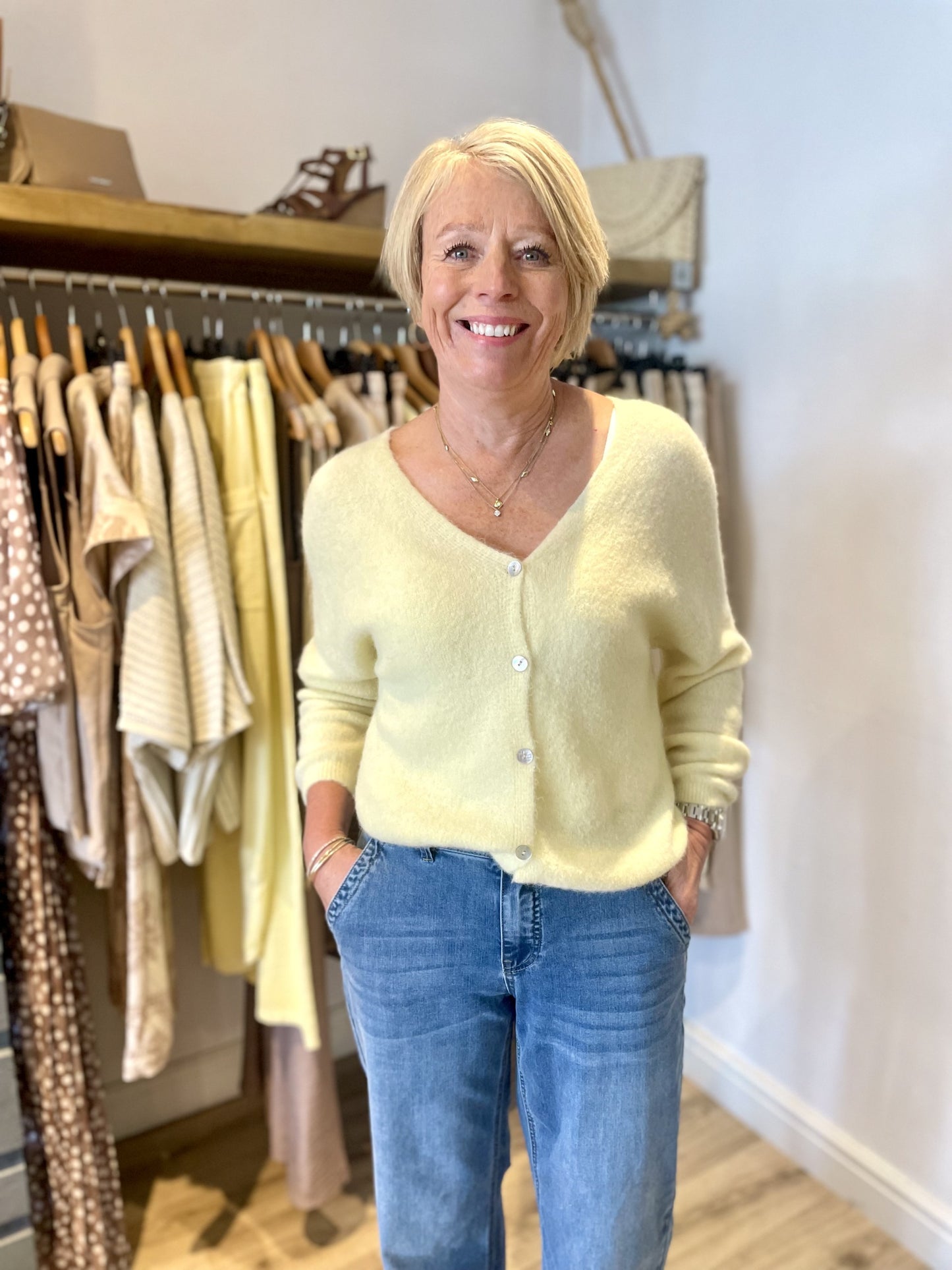 Lemon Alpaca Cardigan