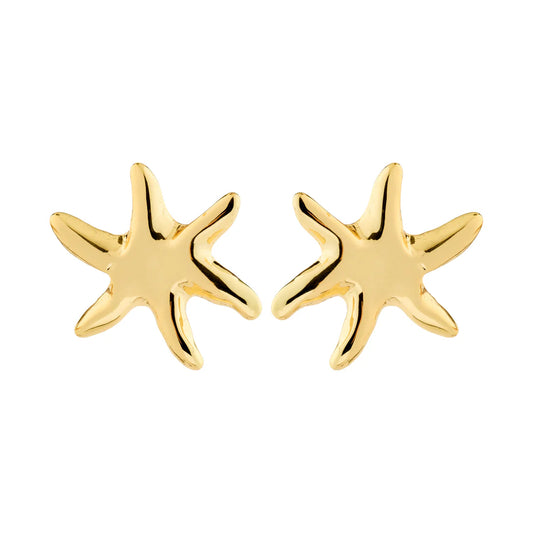 Prism Gold Plated Starfish Earrings