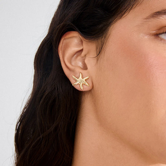 Prism Gold Plated Starfish Earrings
