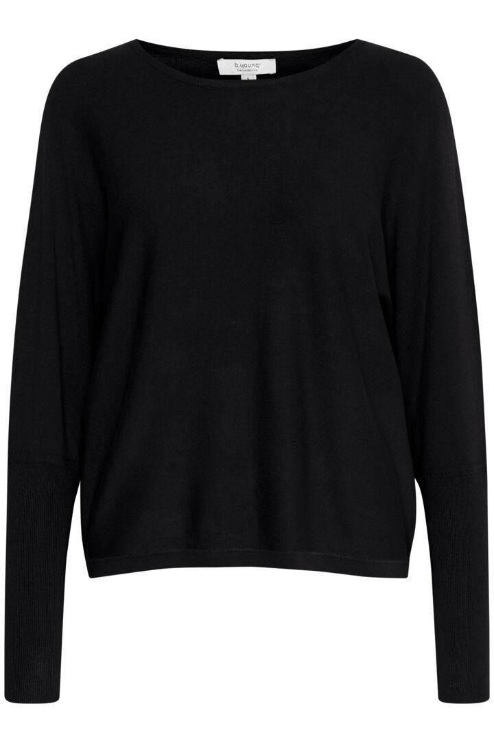Black Batwing Plain Jumper
