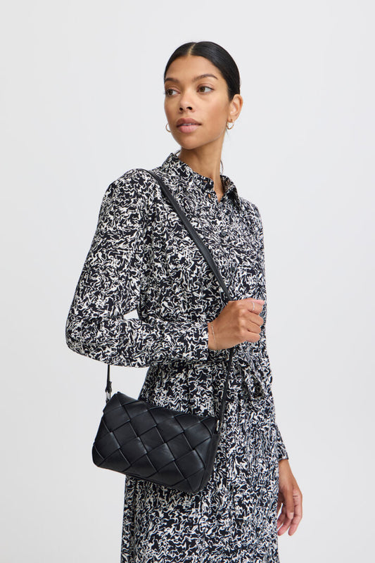 Bavienya Textured Black Bag