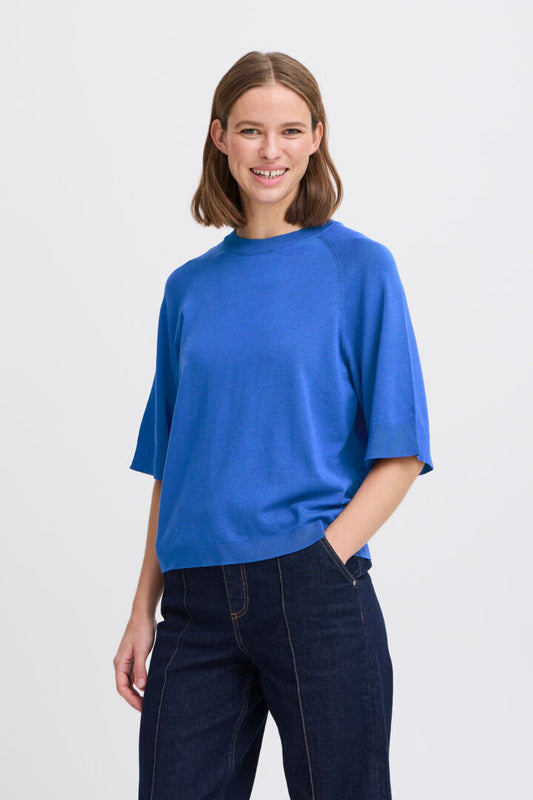 Cobalt Blue Morla Short Sleeve Jumper