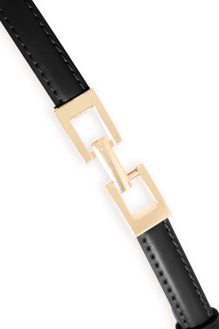 Vizana Black Horsebit Belt