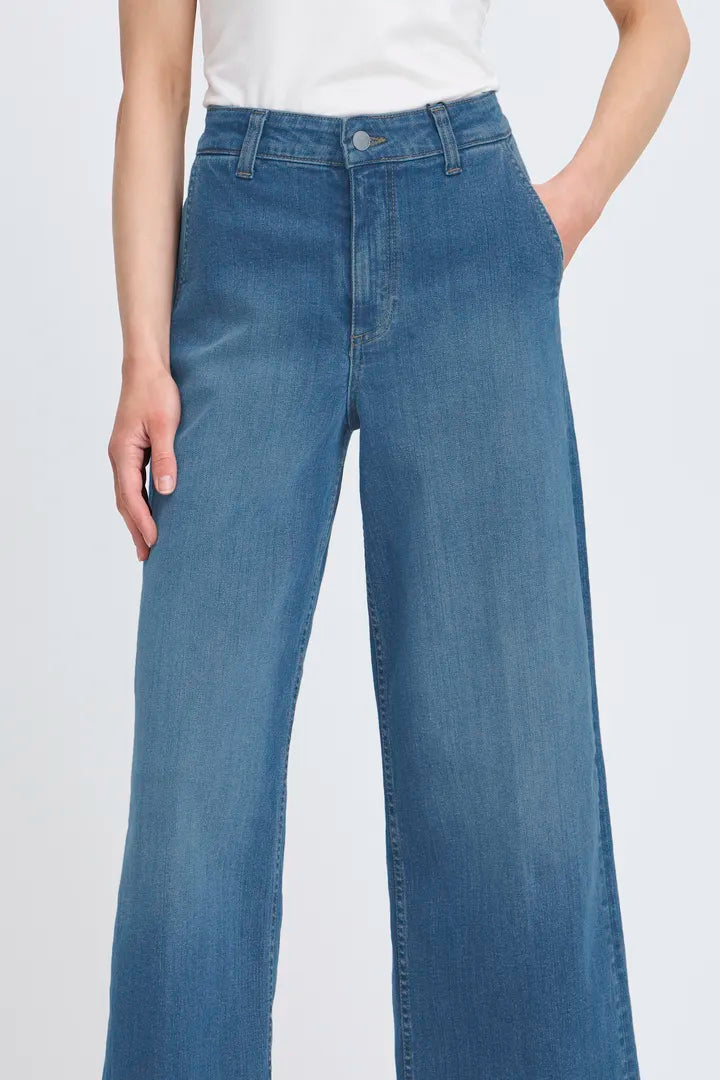 Komma Wide Leg Cropped Jeans