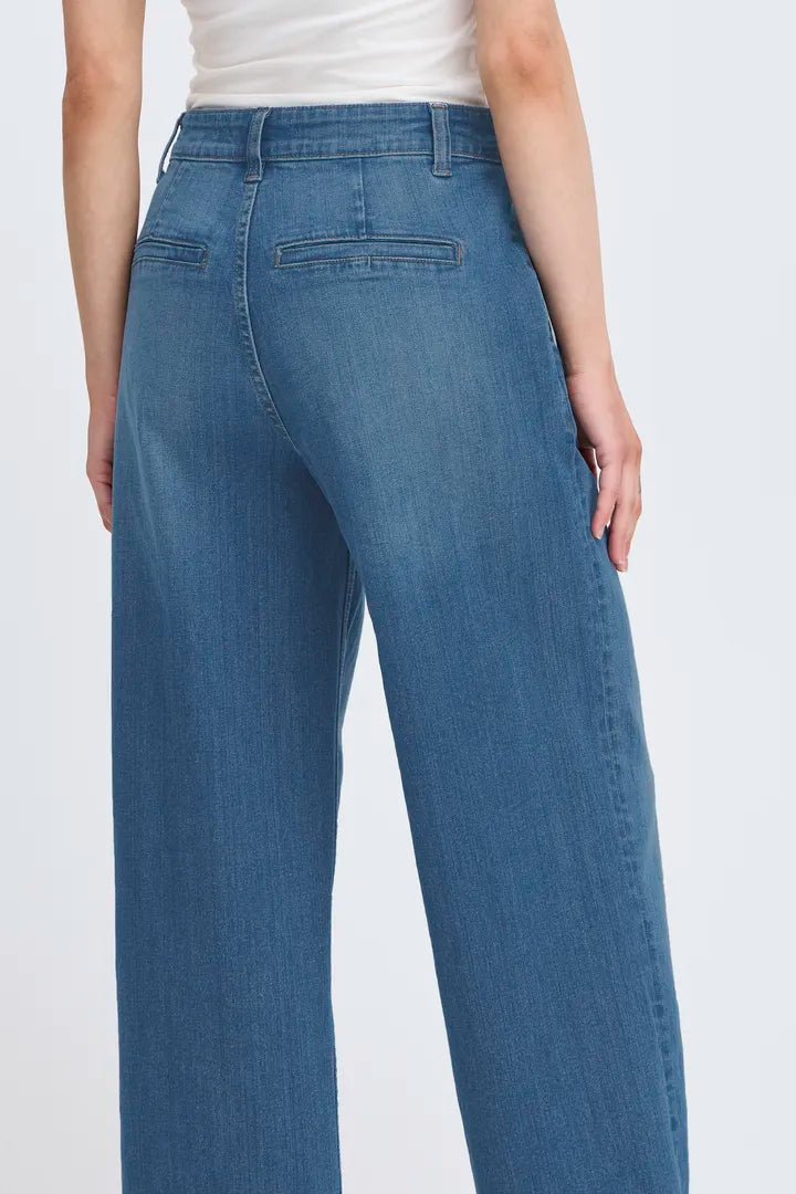 Komma Wide Leg Cropped Jeans